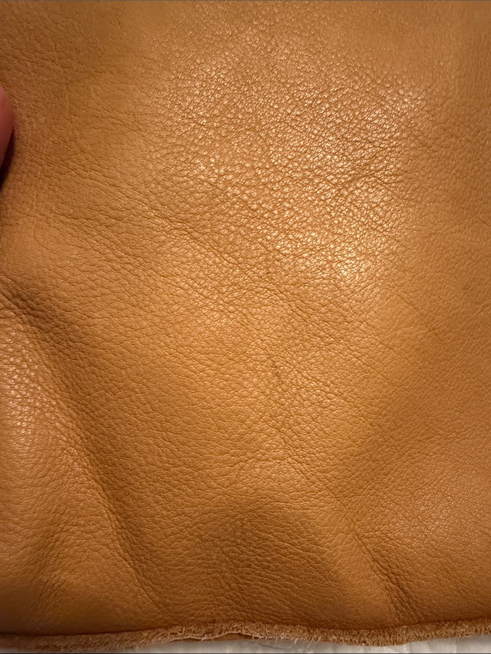 Leather Shoulder Bag in Light Tan and Black - Picture 15 of 16